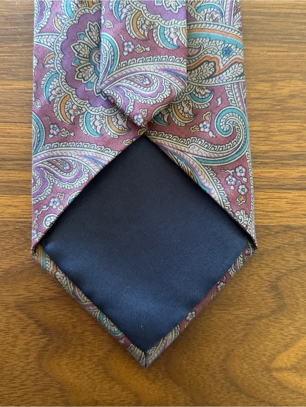 Coach Purple Paisley Silk Tie - Brand Unspecified